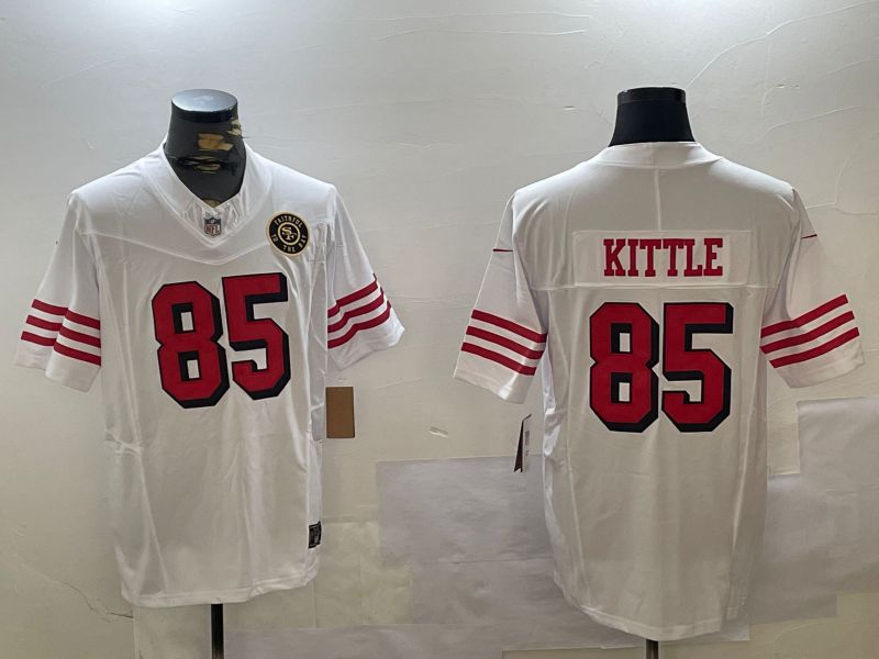 Men San Francisco 49ers #85 Kittle White three generations 2024 Nike Limited NFL Jersey style 7->san francisco 49ers->NFL Jersey